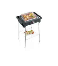SEVERIN - Pg8124 barbecue sur pieds 2500w style evo s - 0° a 350° en 10mn - bac a eau réducteur de fumée et d'odeurs - pare-ve