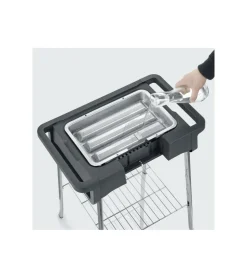 SEVERIN - Pg8124 barbecue sur pieds 2500w style evo s - 0° a 350° en 10mn - bac a eau réducteur de fumée et d'odeurs - pare-ve