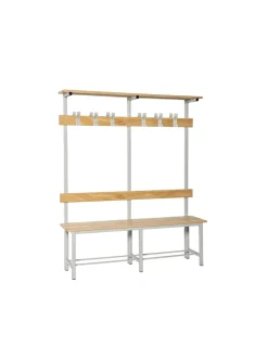 SIMONRACK - Banc vestiaire simonbench démonté doble con repisa 12/1500 gris 1800x1500x670 - simonrack