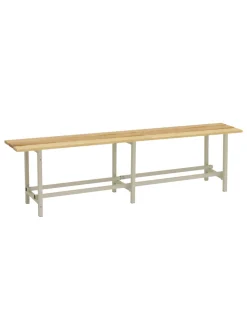 SIMONRACK - Banc vestiaire simonbench démonté bois 2000 mm gris/bois 475x2000x320 - simonrack