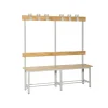 SIMONRACK - Banc vestiaire simonbench démonté double sans plateau 12/1500 gris 1500x1600x670 - simonrack