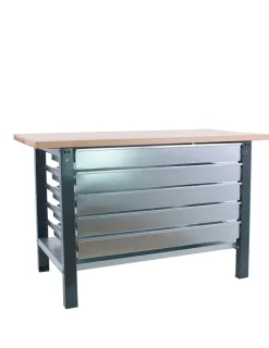 SIMONRACK - Etabli simonwork bt6 pro laminate 5box 1200 antracite/hêtre antracite/hêtre 865x1200x750 - simonrack
