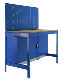 SIMONRACK - Etabli simonwork bt2 cabinet 1200 bleu/bois bleu/bois 1445x1210x610 - simonrack