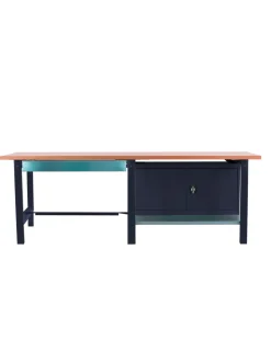 SIMONRACK - Etabli simonwork bt6 pro tande laminate 1box 1cab 2100 an antracite/hêtre 865x2100x750 - simonrack