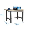 SIMONRACK - Etabli simonwork bt6l mdf 1box 1800x750 antracite/bois - 865x1800x750 600kg - simonrack