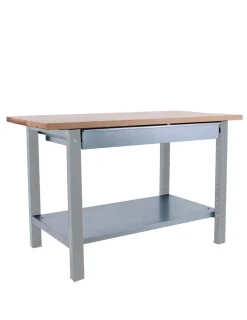 SIMONRACK - Etabli simonwork bt6 pro laminate 1box 1800 gris/hêtre gris/hêtre 865x1800x750 - simonrack