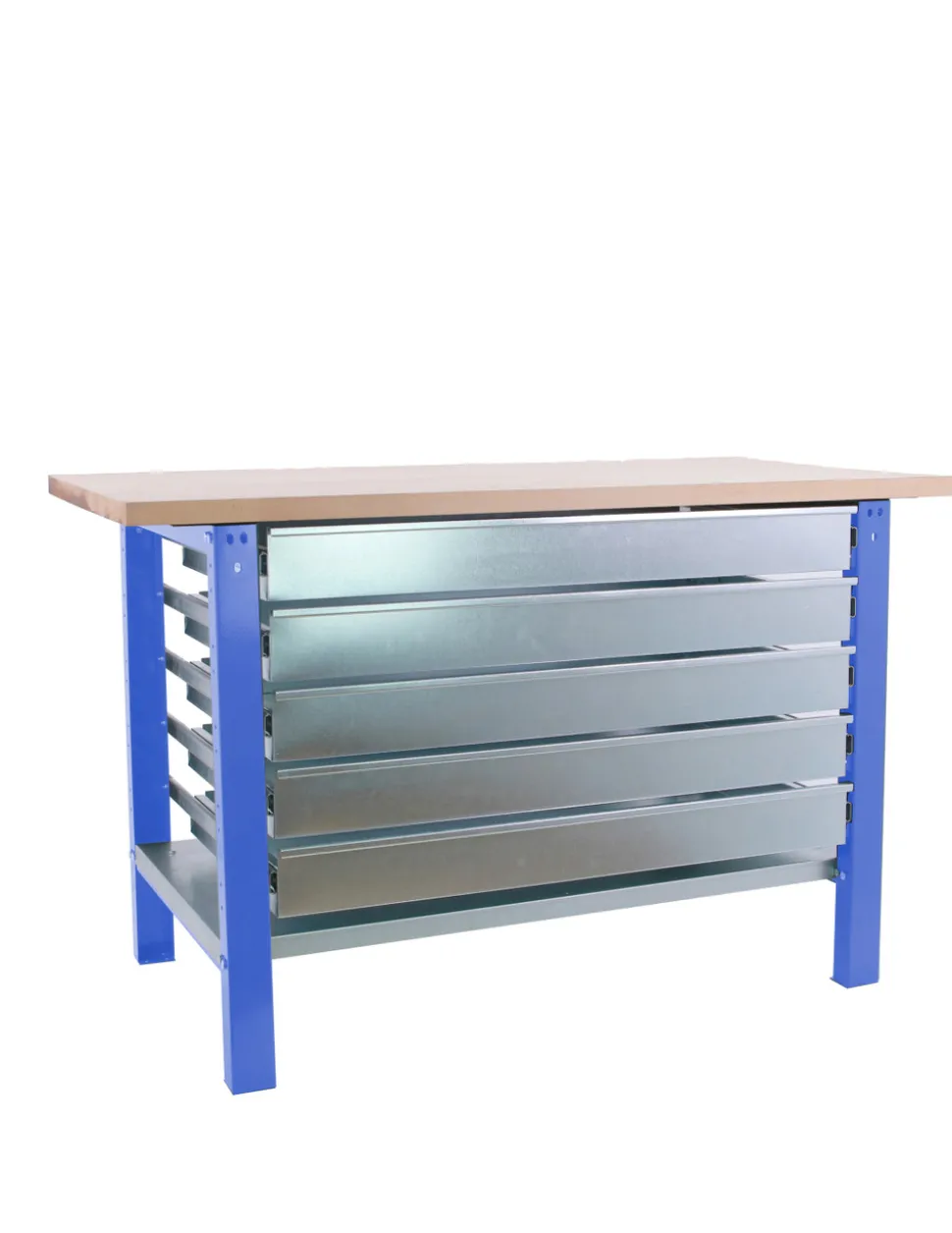 SIMONRACK - Etabli simonwork bt6 pro laminate 5box 1500 bleu/hêtre bleu/hêtre 865x1500x750 - simonrack