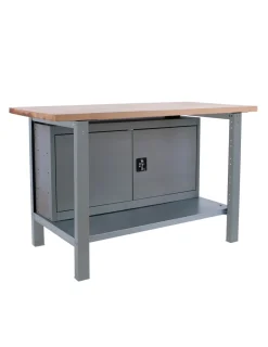 SIMONRACK - Etabli simonwork bt6 pro laminate cabinet 1200 gris/hêtre gris/hêtre 865x1200x750 - simonrack