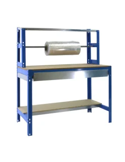 SIMONRACK - Etabli simonwork bt4 box 1200 bleu/bois bleu/bois 1445x1210x760 - simonrack
