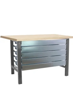 SIMONRACK - Etabli simonwork bt6 mdf 5box 1200x750 gris/bois gris/mdf 865x1200x750 - simonrack