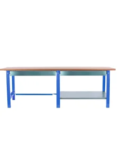 SIMONRACK - Etabli simonwork bt6 pro tandem laminate 2box 2100 bleu/hêtre bleu/hêtre 865x2100x750 - simonrack