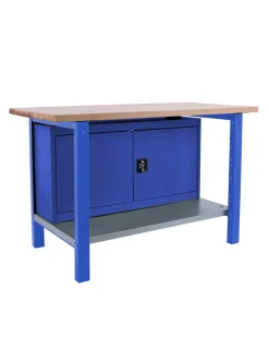 SIMONRACK - Etabli simonwork bt6 pro laminate cabinet 1200 bleu/hêtre bleu/hêtre 865x1200x750 - simonrack