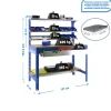 SIMONRACK - Etagère basse banc de travail simonwork bt1 box 1200 bleu/bois - 1445x1210x610 600kg - simonrack