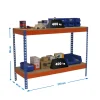 SIMONRACK - Etagère basse banc de travail simonwork basic 2 902160-2 bleu/orange/bois - 900x2100x600 400kg - simonrack