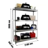 SIMONRACK - Etagère charge lourde simonforte 2106-4 chipboard gris - 2000x2100x600 500kg - simonrack