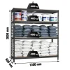 SIMONRACK - Etagère charge lourde ecoforte 1506-4 chipboard antracite/bois - 2000x1500x600 400kg - simonrack