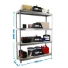 SIMONRACK - Etagère charge lourde ecoforte 1806-4 chipboard gris/bois - 2000x1800x600 400kg - simonrack