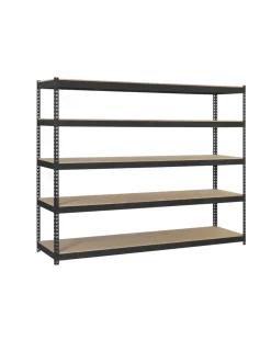 SIMONRACK - Etagère sans vis ecoforte 1504-5 chipboard antracite/bois antracite/bois 2000x1500x450 - simonrack