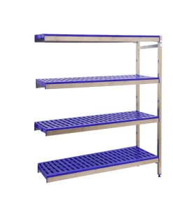 SIMONRACK - Etagère sans vis simoninox aditiooranl 4pp/1600x1260x400 a.inox/bleu 1600x1260x400 - simonrack