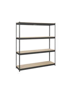SIMONRACK - Etagère sans vis ecoforte 1807-4 chipboard antracite/bois antracite/bois 2000x1800x750 - simonrack