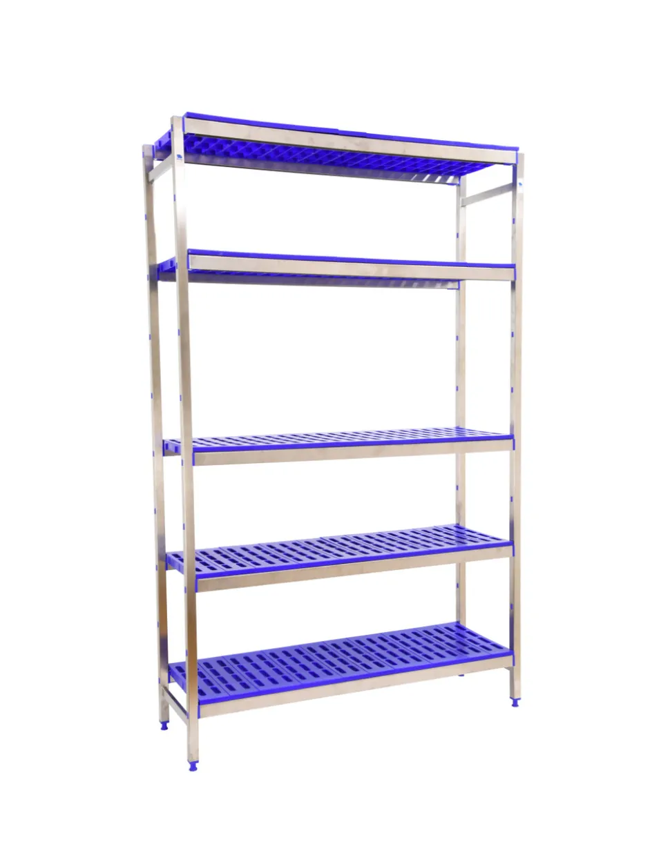 SIMONRACK - Etagère sans vis simoninox initial 5pp/1600x1660x500 a.inox/bleu 1600x1660x500 - simonrack
