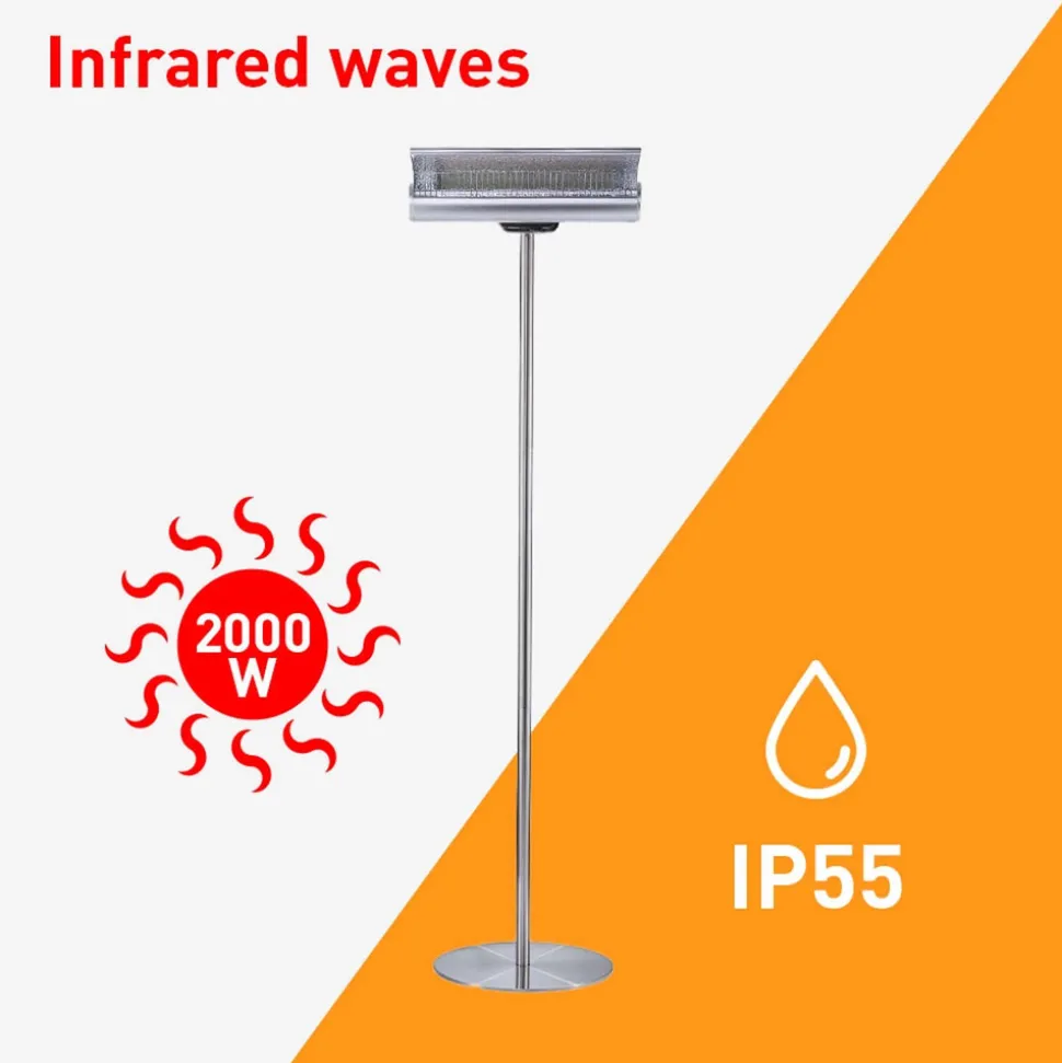SINED - Chauffesol gris 2000w sined stufa infrarossi terra 2000