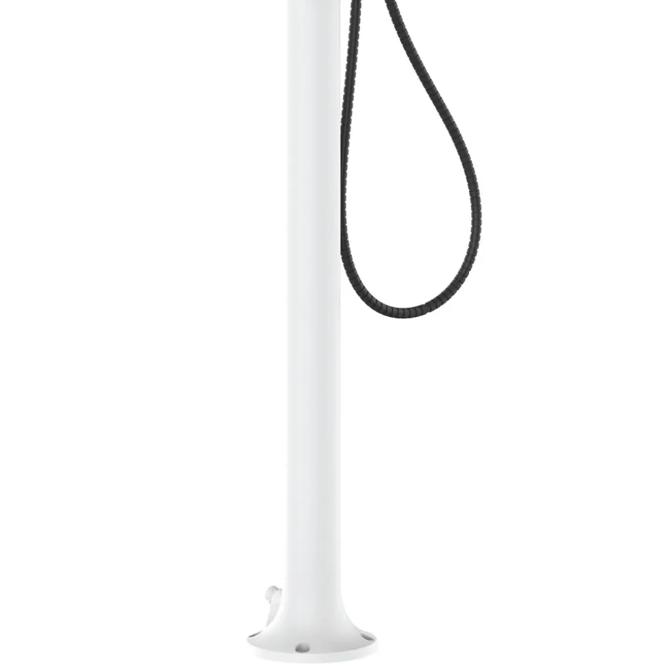 SINED - Douche blanche alu avec led douchette et capteur sans batterie