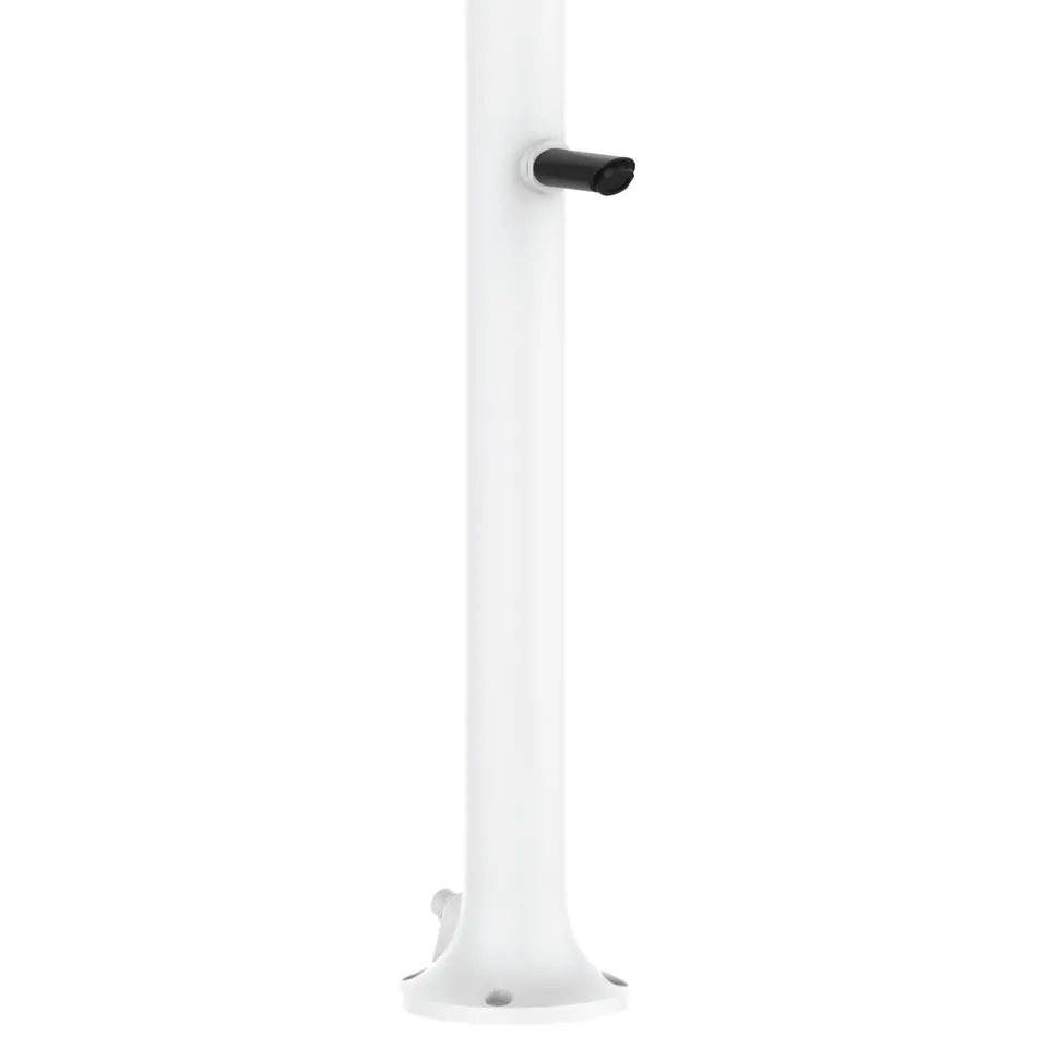 SINED - Douche blanche en alu avec led eau chaudefroide et lavepieds