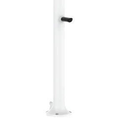 SINED - Douche blanche en alu avec led eau chaudefroide et lavepieds