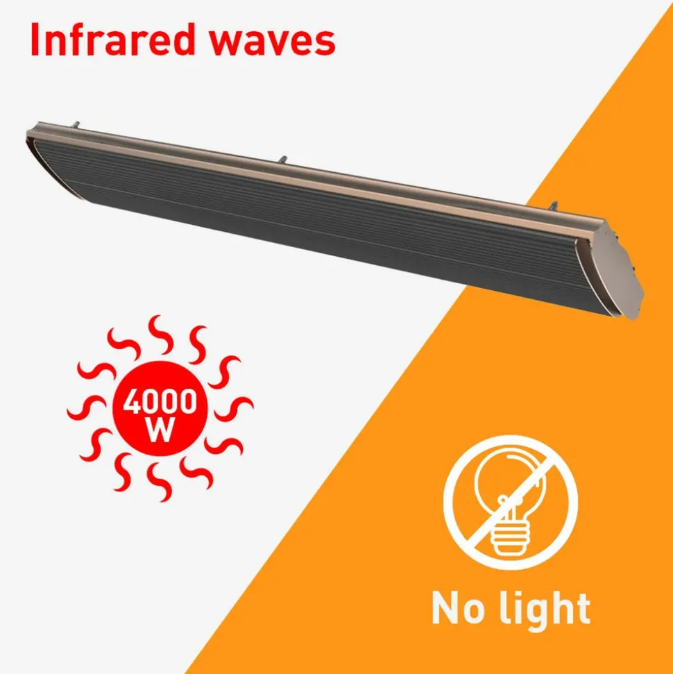 SINED - Riscalda i tuoi spazi con eleganza scegli il riscaldatore infrarossi 4000w design moderno e resist