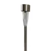 SMART GARDEN - Balise LED solaire flûte en plastique transparent - H.36 cm