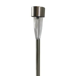 SMART GARDEN - Balise LED solaire flûte en plastique transparent - H.36 cm