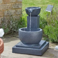 SMART GARDEN - Fontaine chutes fengshui solaire et sur batterie