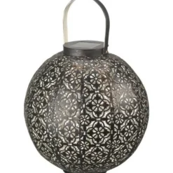 SMART GARDEN - Lanterne solaire - - damasque en métal ajouré - bronze - énergie solaire - ambiance orientale