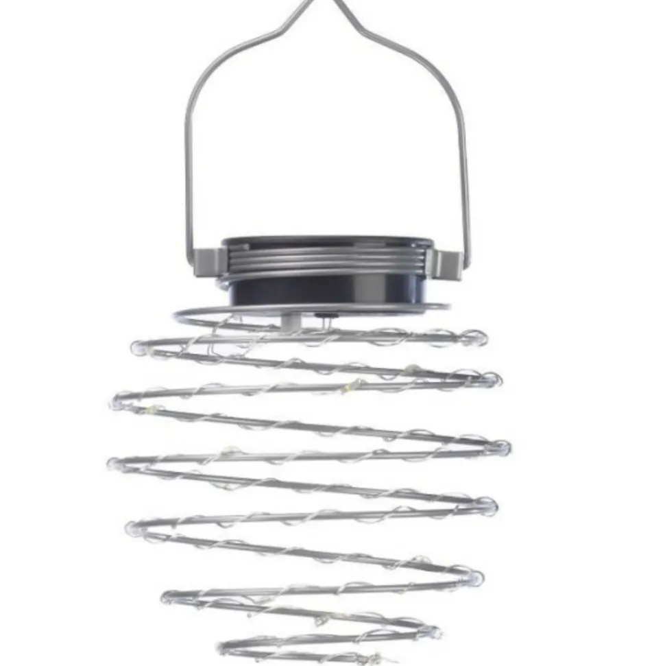 SMART GARDEN - Lanterne solaire spiralight - pack de 4 - contemporain - energie solaire - extérieur - gris