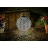 SMART GARDEN - Lanterne solaire - - jumbo damasque en métal ajouré - energie solaire - ambiance orientale - argent