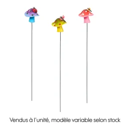 SMART GARDEN - Pique décorative Champignons H.57cm - Plusieurs coloris disponibles