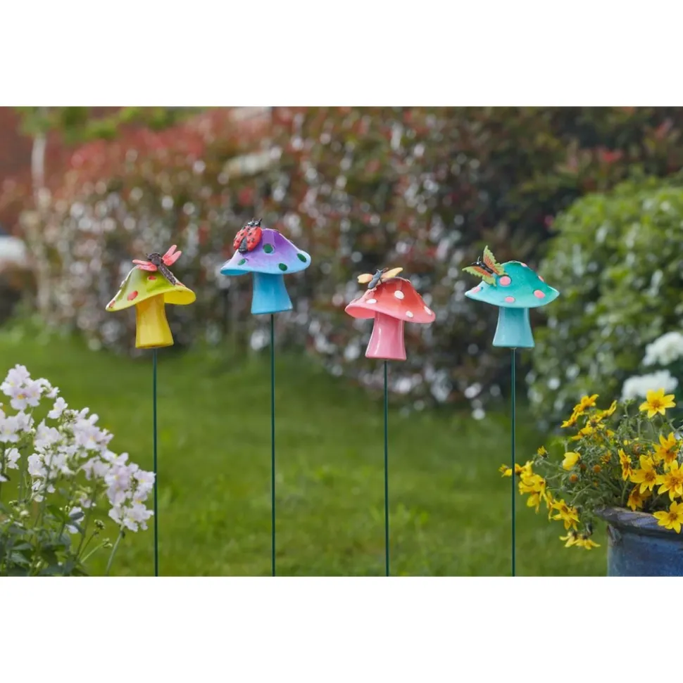 SMART GARDEN - Pique décorative Champignons H.57cm - Plusieurs coloris disponibles