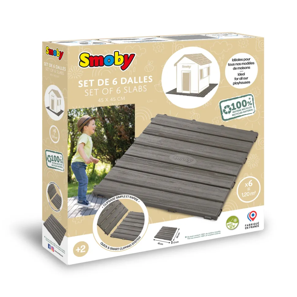 SMOBY - Set de 6 dalles 45x45 NEO JURA LODGE L 45.00 l 45.00 H 1.5 cm