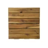 SNAP & GO - Dalle en bois acacia huilé snap & go (lot de 4) - chêne moyen 30 x 30 cm