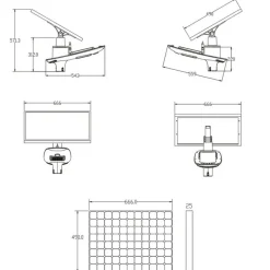 SOLAIRE PRATIQUE - Tête de lampadaire solaire intelligente optimum 15w-50w