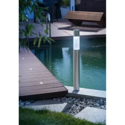 SOLAIREPRATIQUE - Borne solaire élégante pole light bi couleur