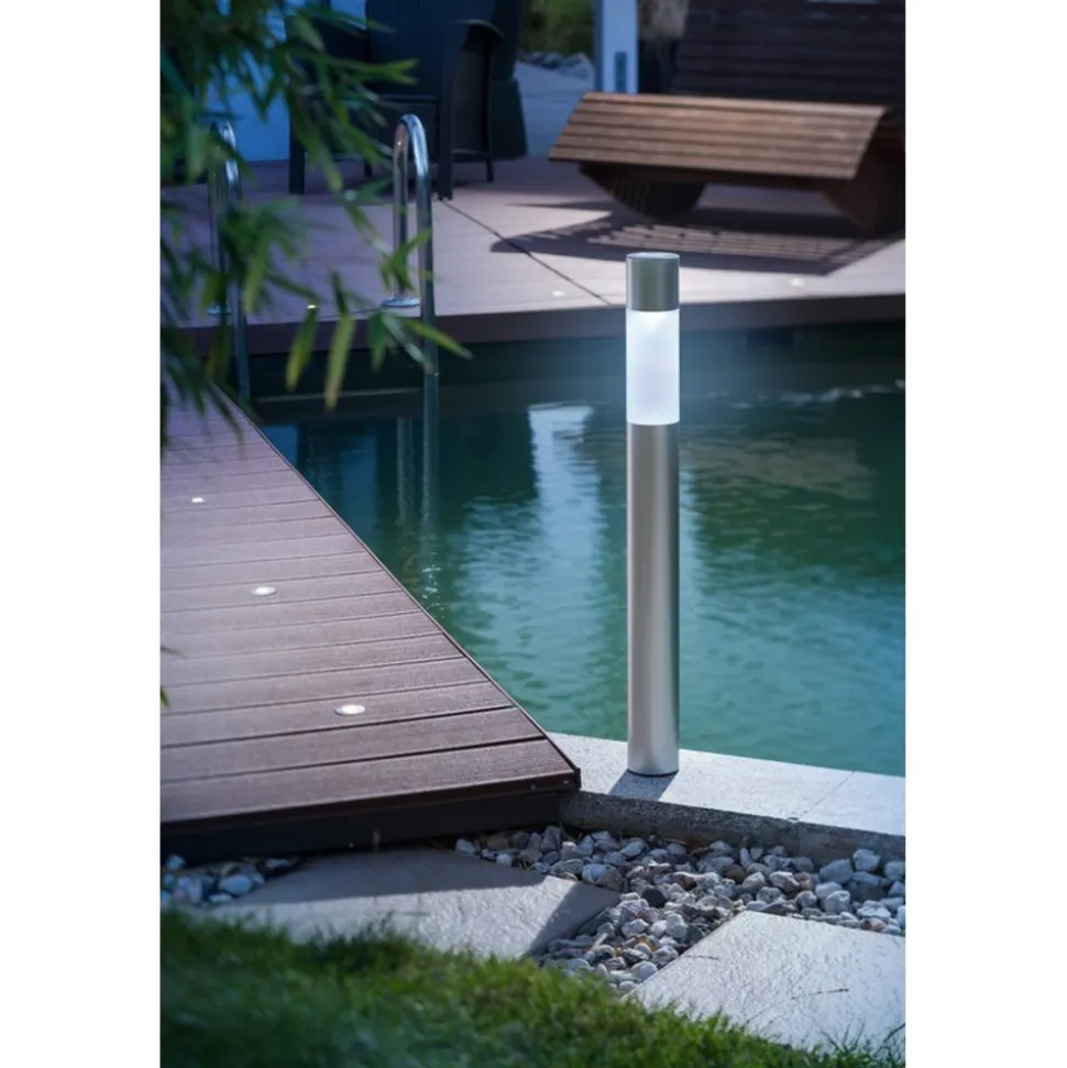 SOLAIREPRATIQUE - Borne solaire élégante pole light bi couleur