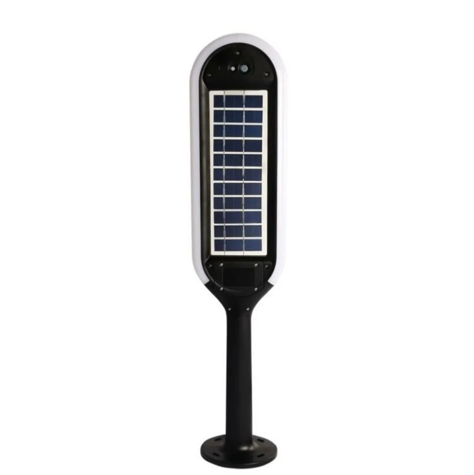 SOLAIREPRATIQUE - Borne solaire avec détecteur et double module solaire sail 5w blanc chaud