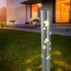 SOLAIREPRATIQUE - Borne solaire fantasy light duo color, éclairage blanc chaud ou froid