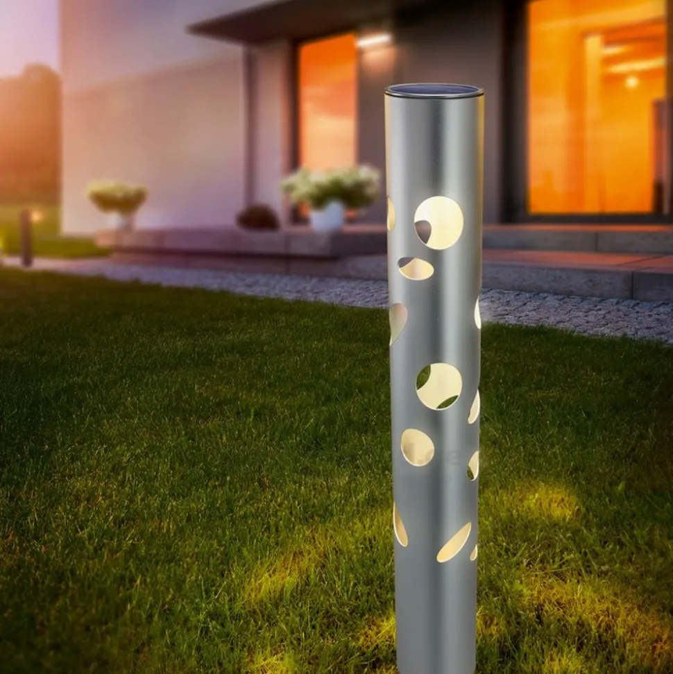 SOLAIREPRATIQUE - Borne solaire fantasy light duo color, éclairage blanc chaud ou froid