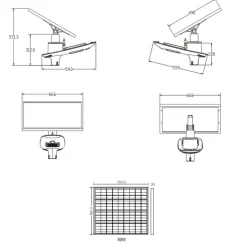 SOLAIREPRATIQUE - Tête de lampadaire solaire intelligente optimum 30w-80w