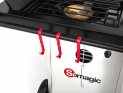 SOMAGIC - Barbecue à gaz avec chariot manhattan 450gpi, 4 brûleurs, 1 réchaud latéral et p