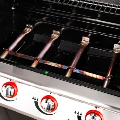 SOMAGIC - Barbecue à gaz avec chariot manhattan 450gpi, 4 brûleurs, 1 réchaud latéral et p