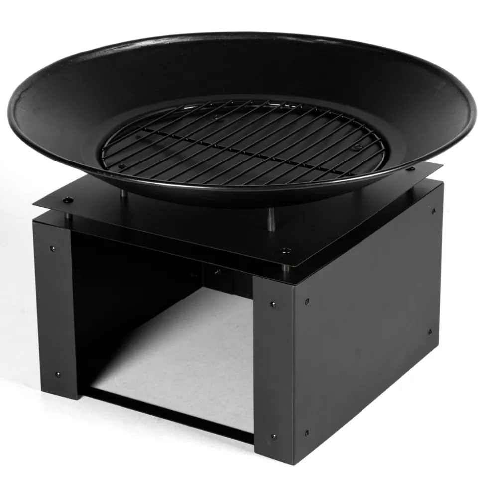 SOMAGIC - Brasero d'extérieur 50 à charbon de bois en acier L.52xl.52xH.37cm